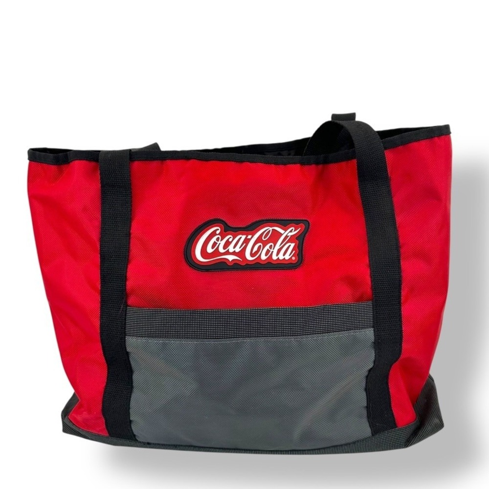 Coca Cola Red Gray Tote Bag Insulated Cooler Bag Beach Bag